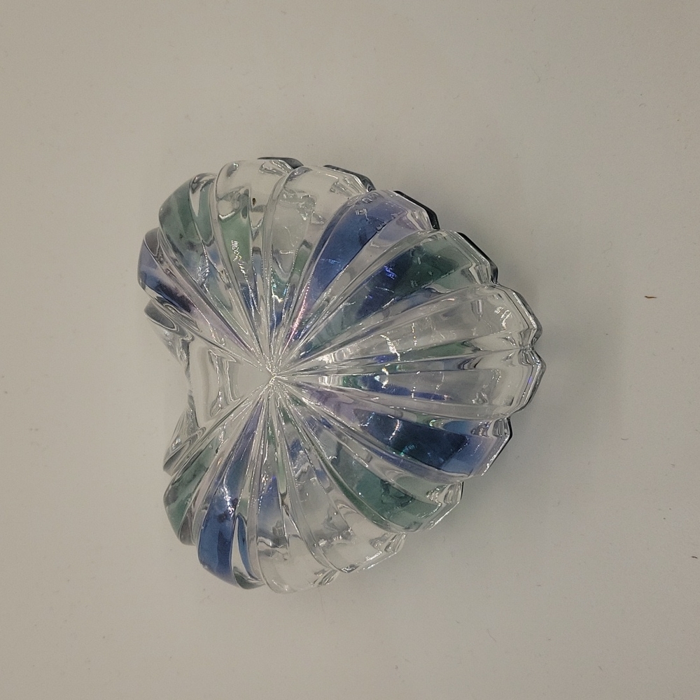 Vintage SOGA Japan glass heart shape bowl
